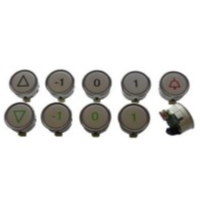 BOUTON POUSSOIR LED RT42 flèche ou numéro vert